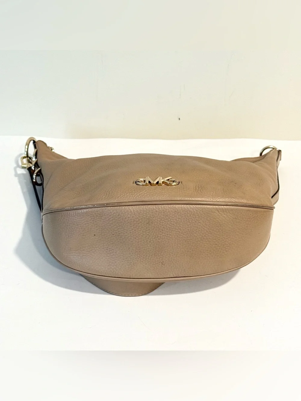 Michael Kors Izzy Large Leather Shoulder Bag mocha Bisque Crossbody Purse